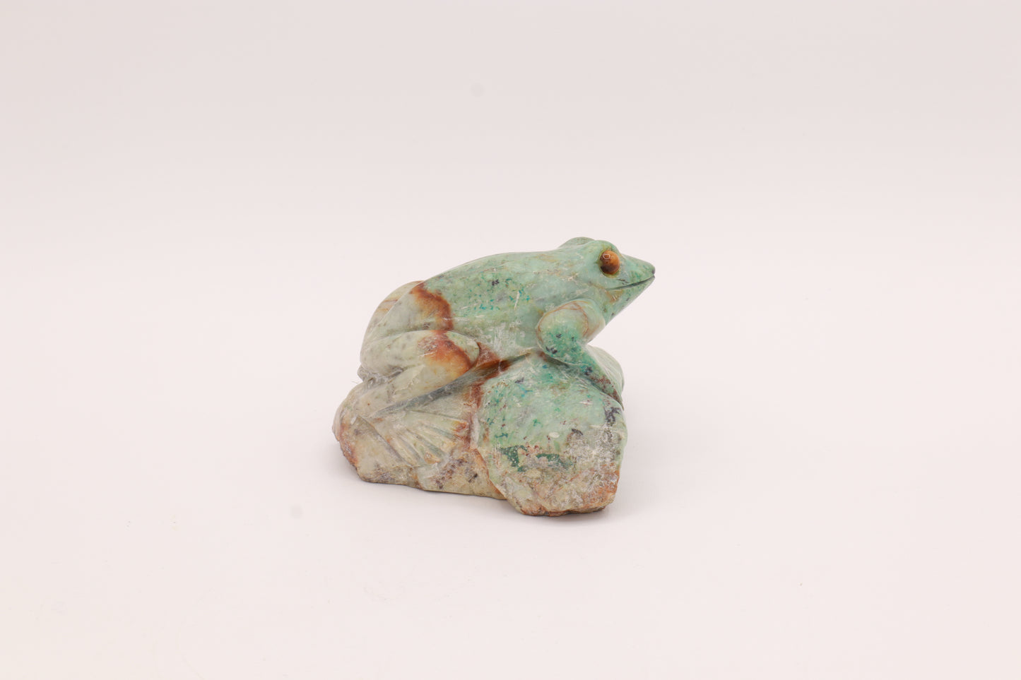 Turquoise Frog Carving