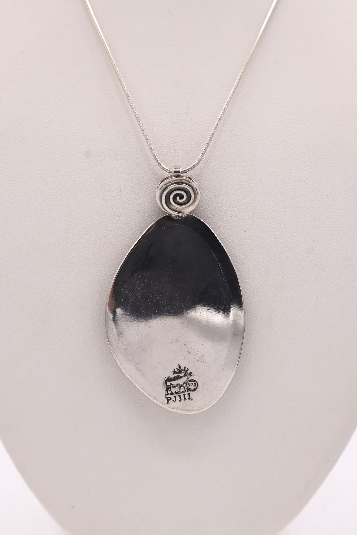 Bumblebee Jasper Sterling Silver Pendant