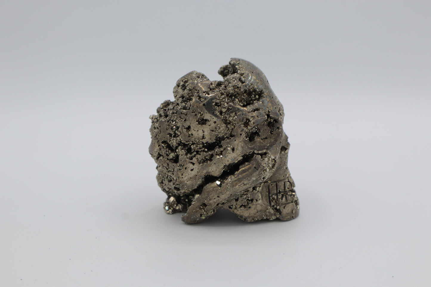 Pyrite Skull Carving