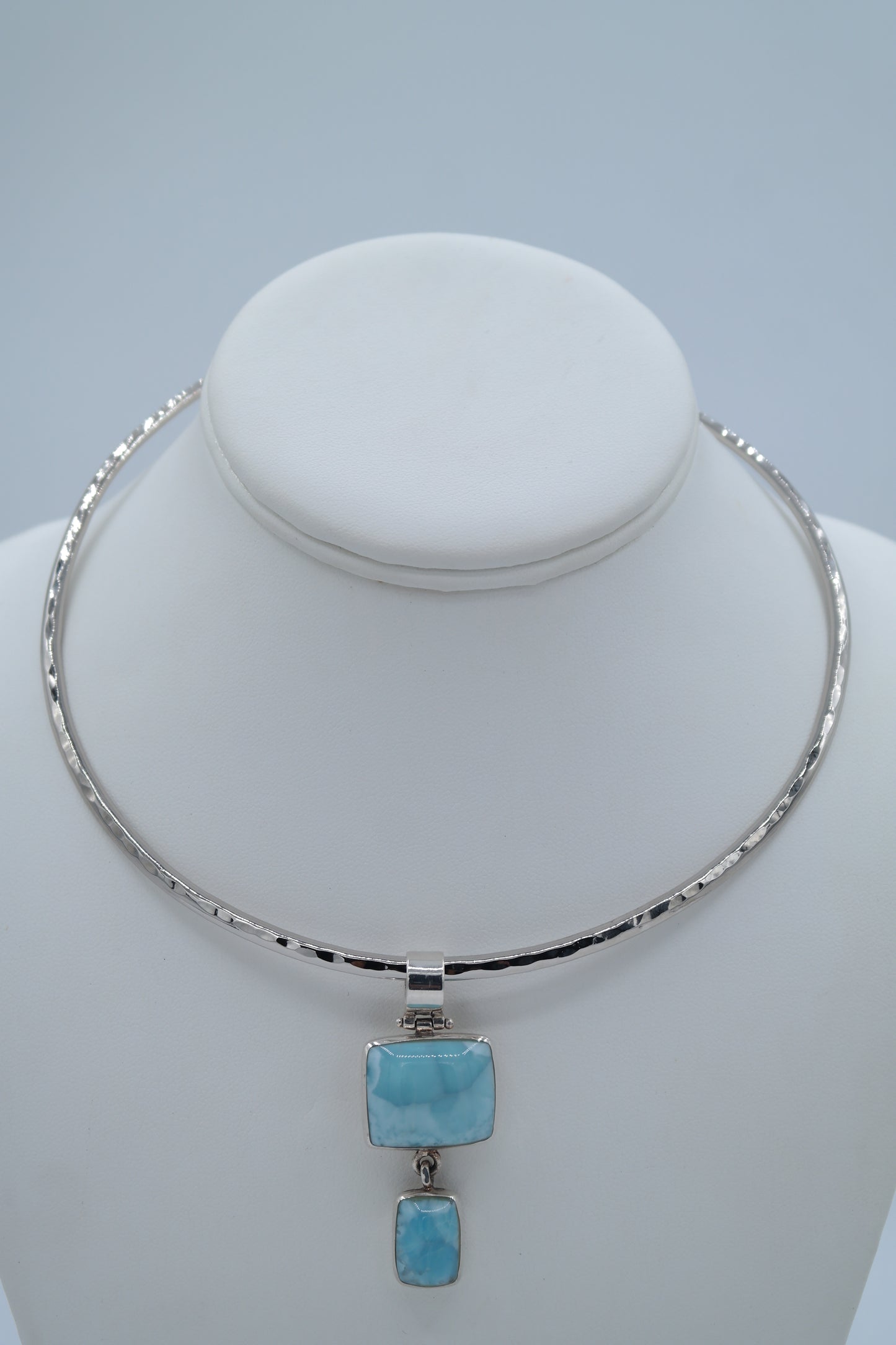 Larimar Pendant with Sterling Silver