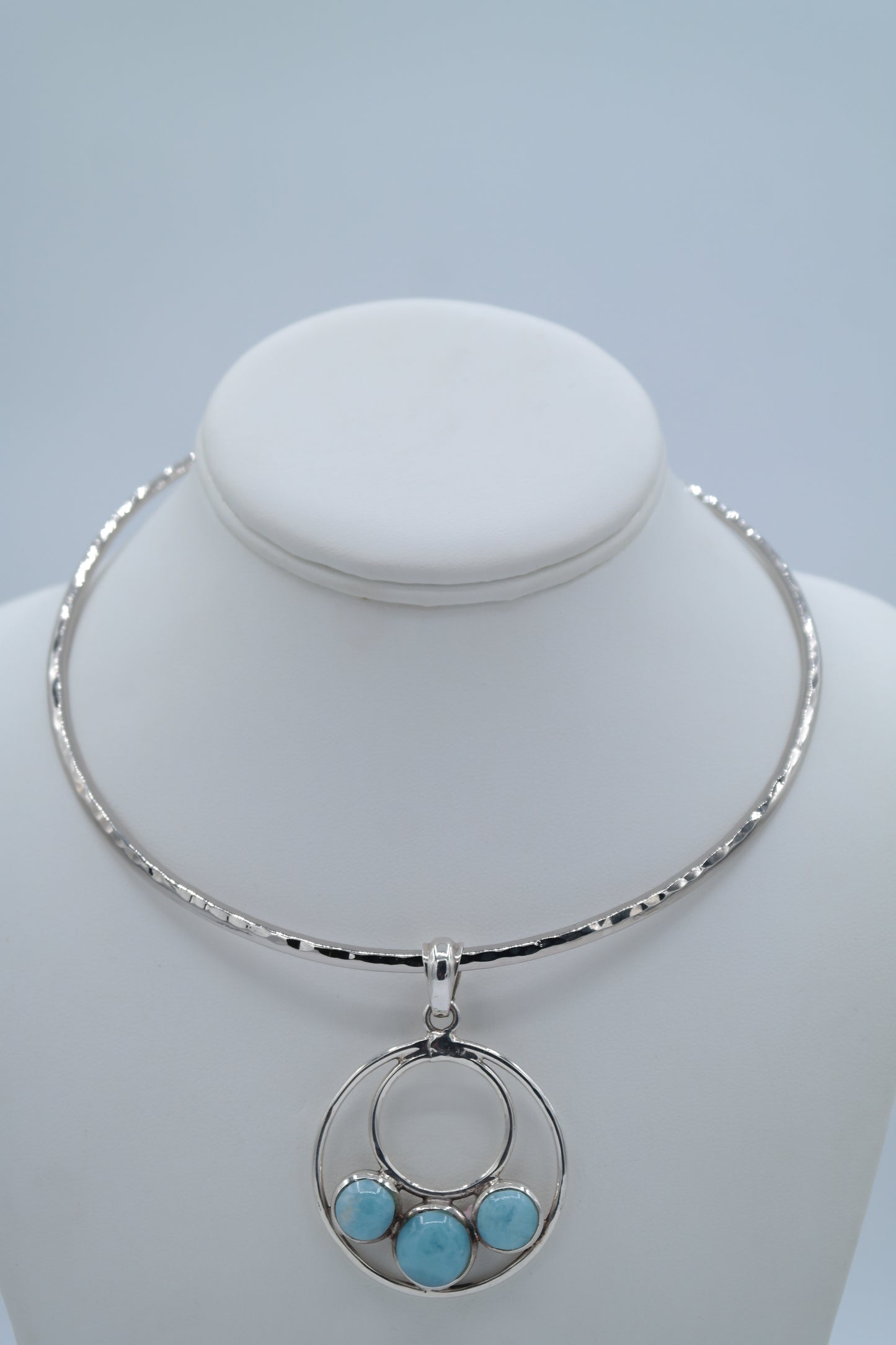 Larimar Pendant with Sterling Silver