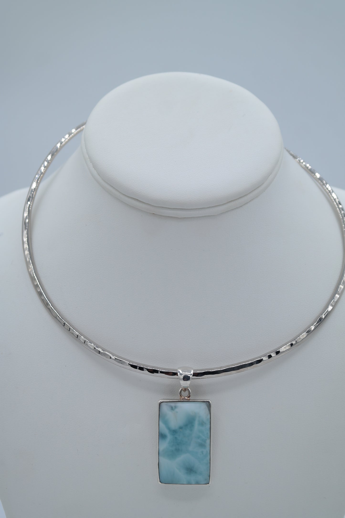 Larimar Pendant with Sterling Silver