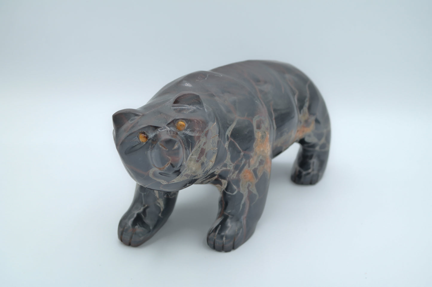 Septarian Bear Carving