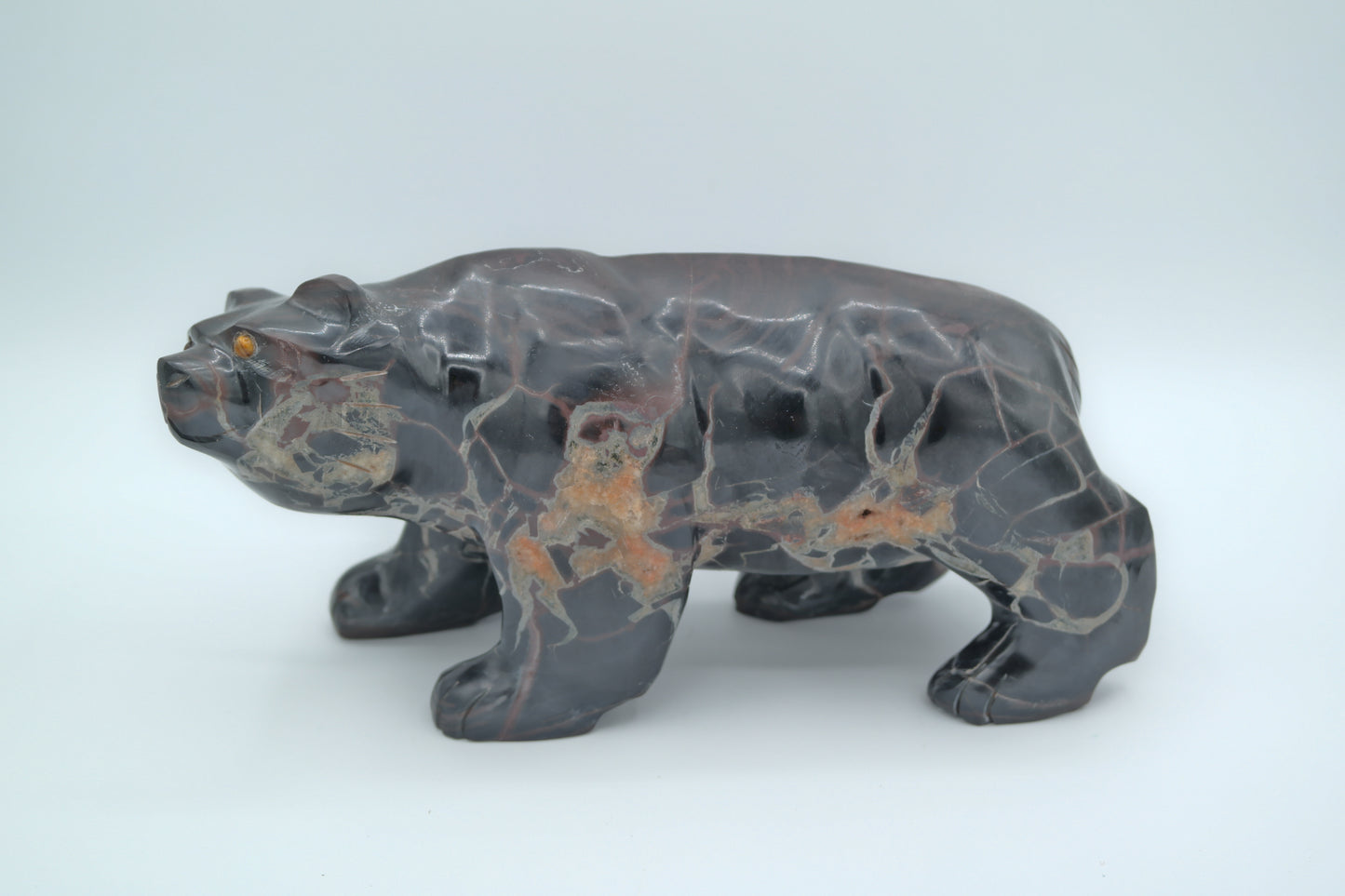 Septarian Bear Carving