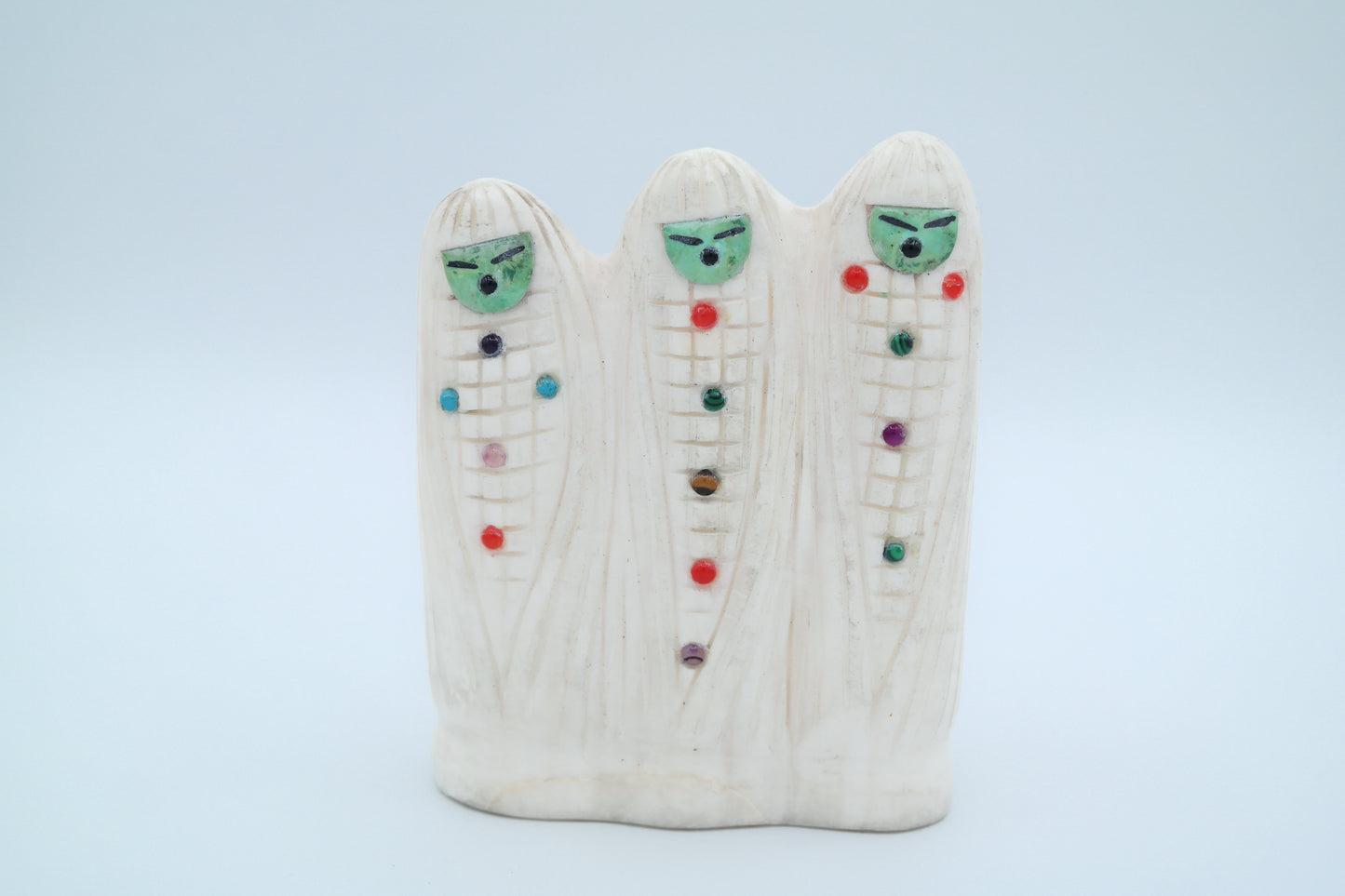 White Carrara Marble Corn Maiden Carving