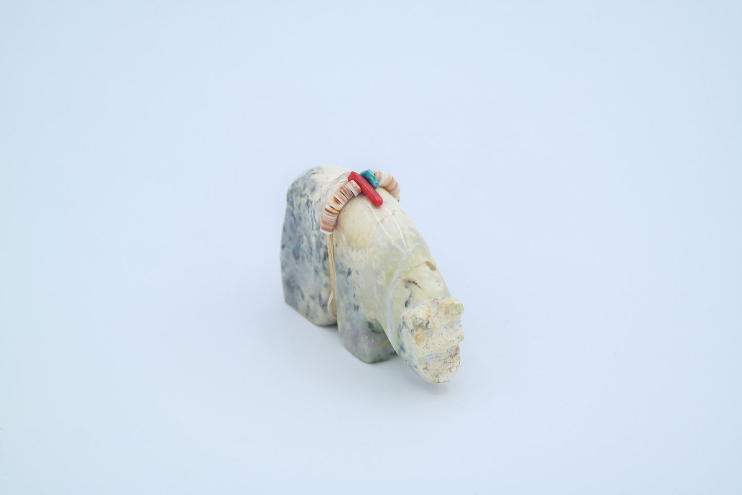 Serpentine Small Bear Carving