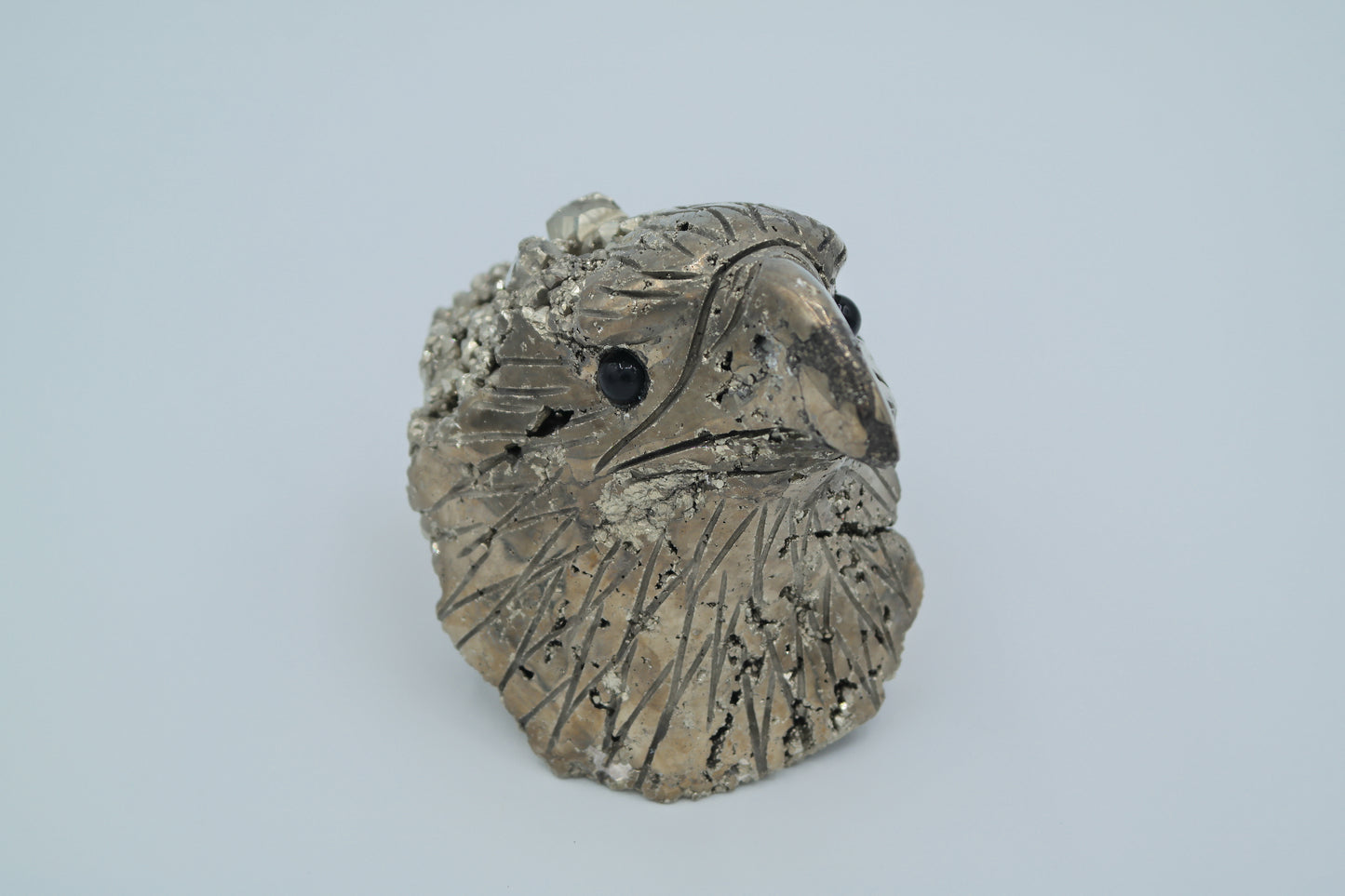 Pyrite Eagle Head Carving