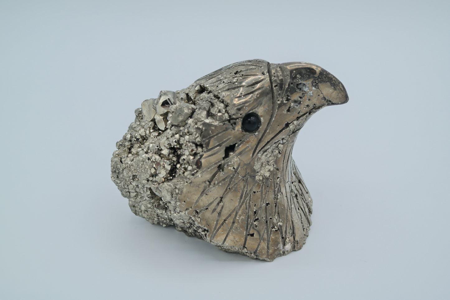 Pyrite Eagle Head Carving