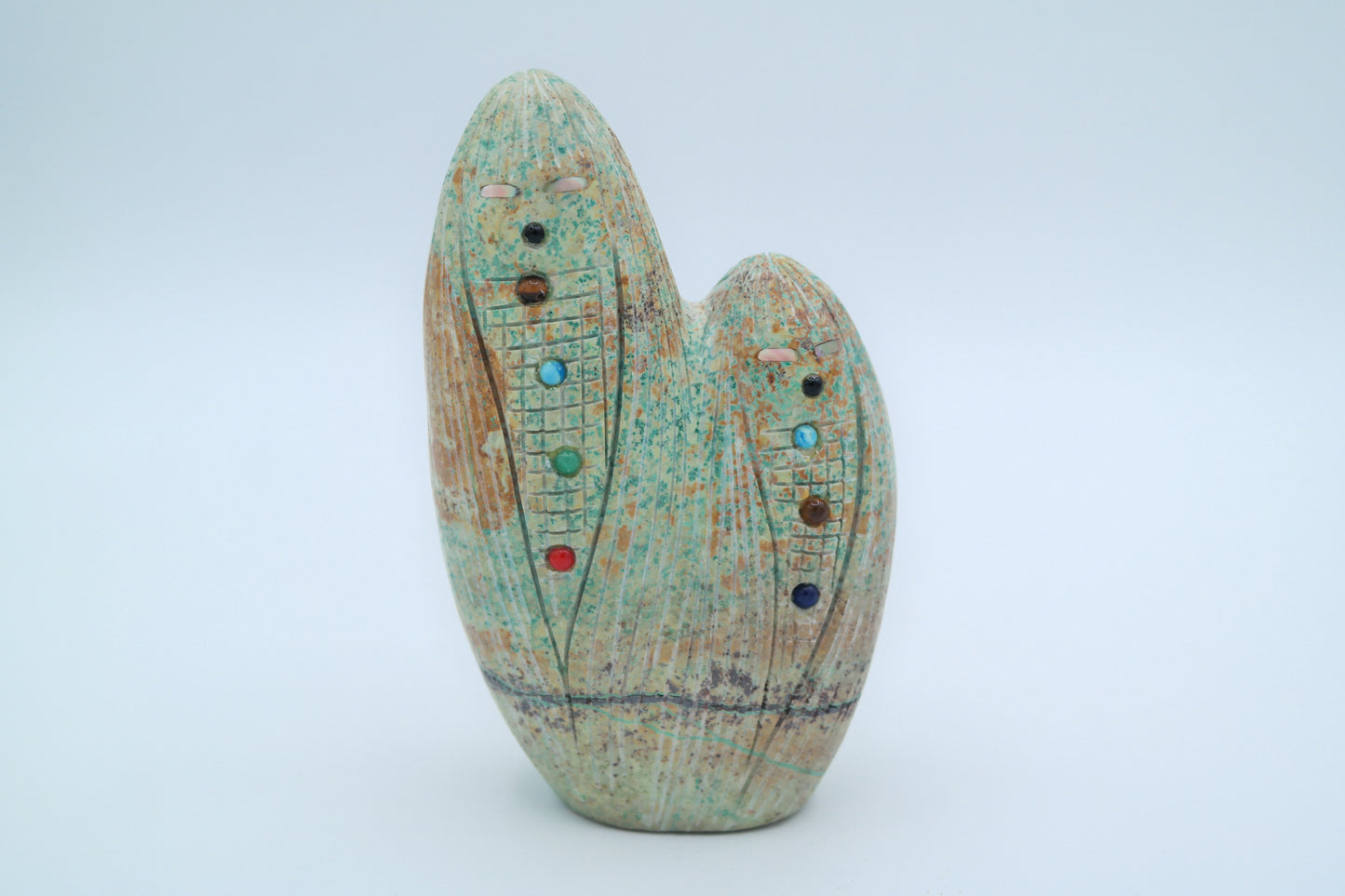 Turquoise Corn Maiden Carving