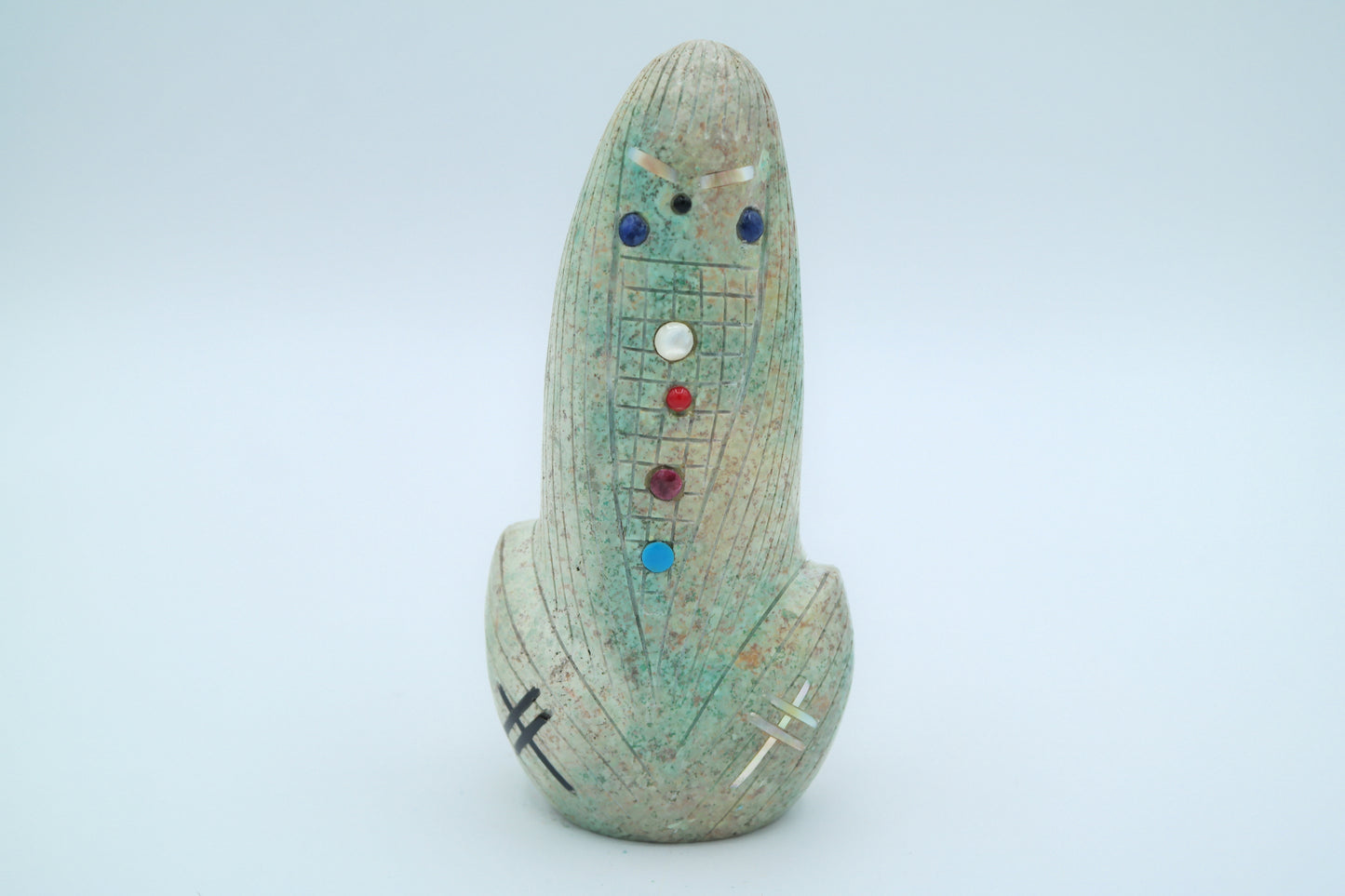 Turquoise Corn Maiden Carving