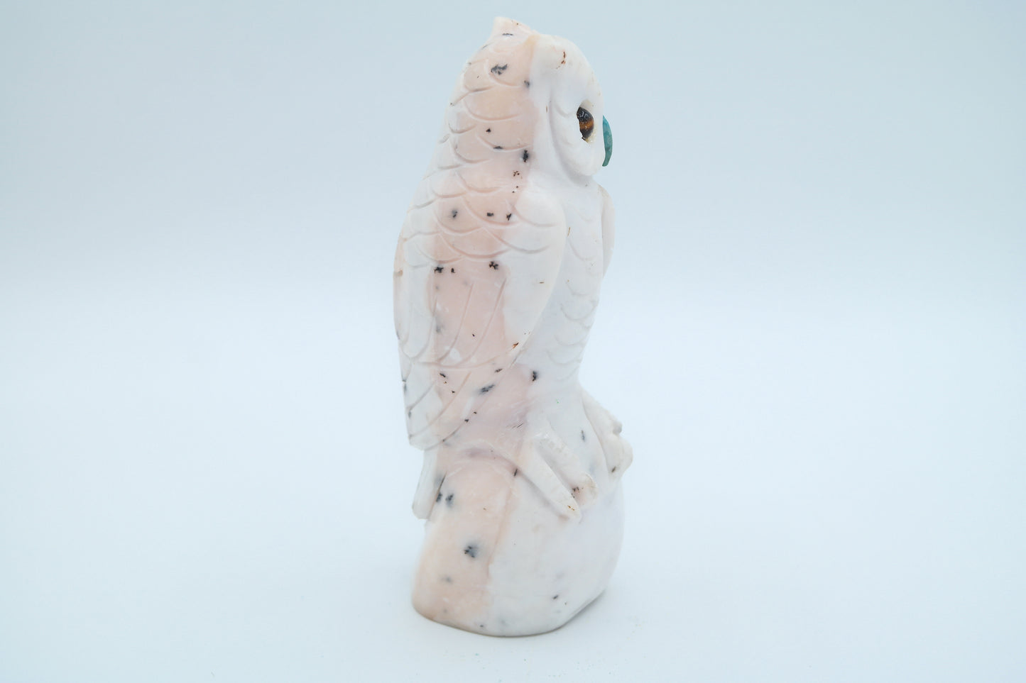 Pink Opal Owl Carving
