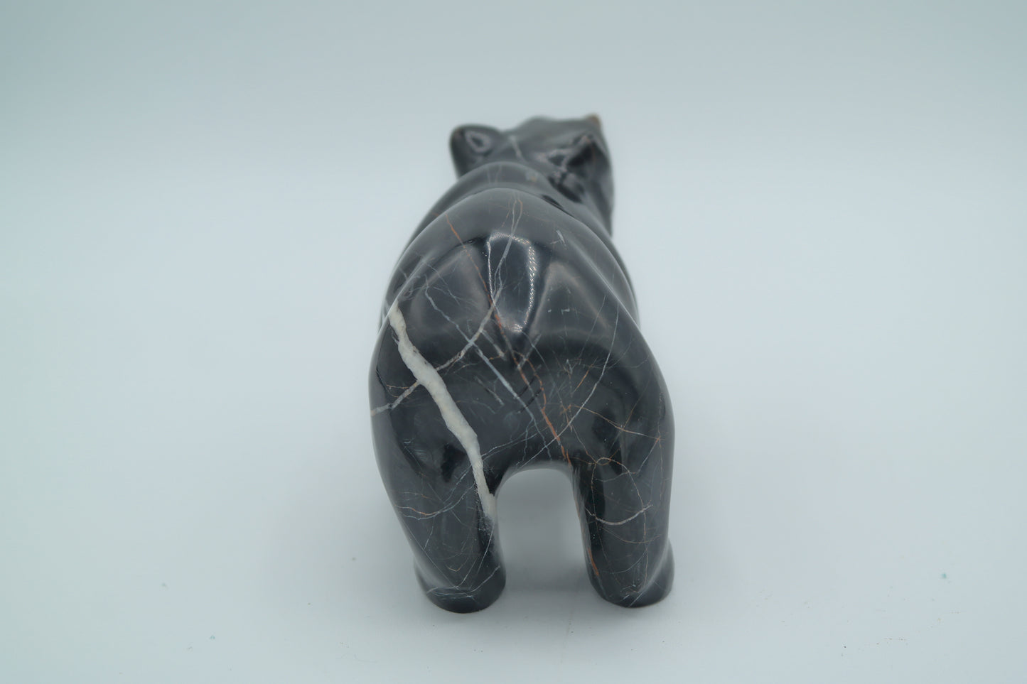 Black and Brown Jasper Bear Carving