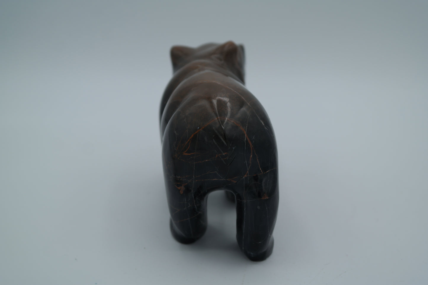 Black and Brown Jasper Bear Carving