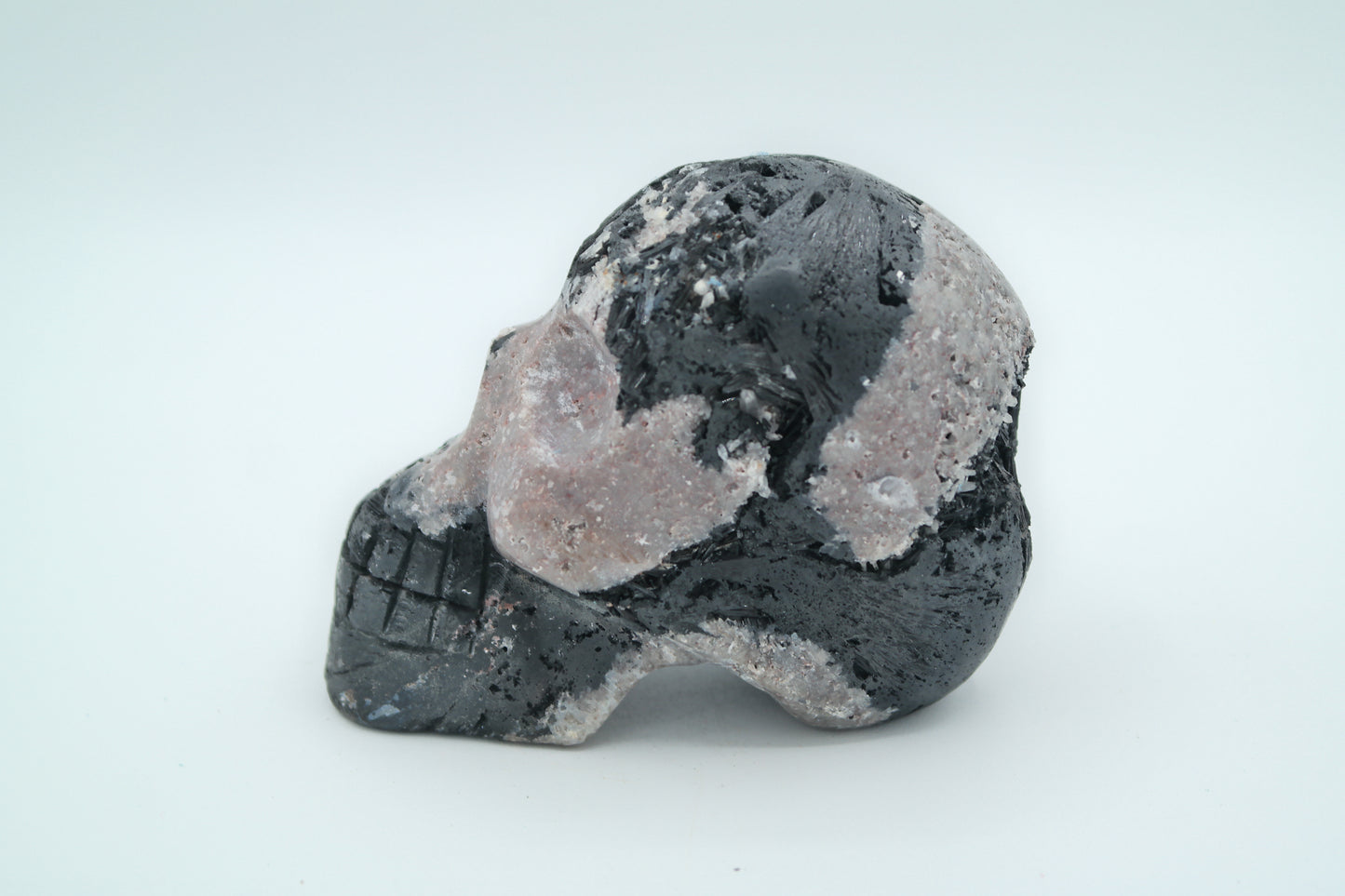 Black Tourmaline Skull Carving