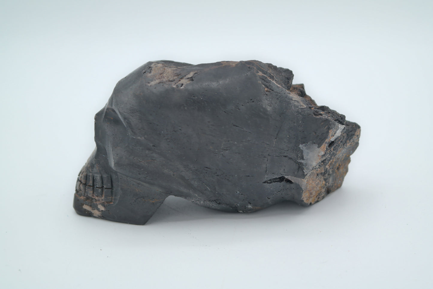 Black Tourmaline Skull Carving