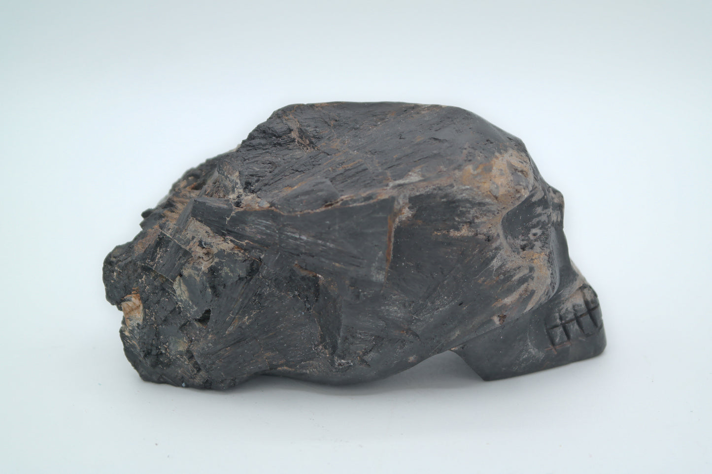 Black Tourmaline Skull Carving