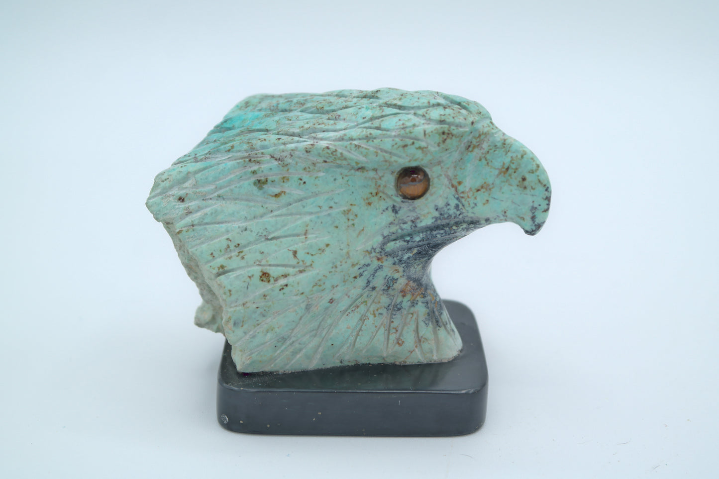 Turquoise Eagle Head Carving