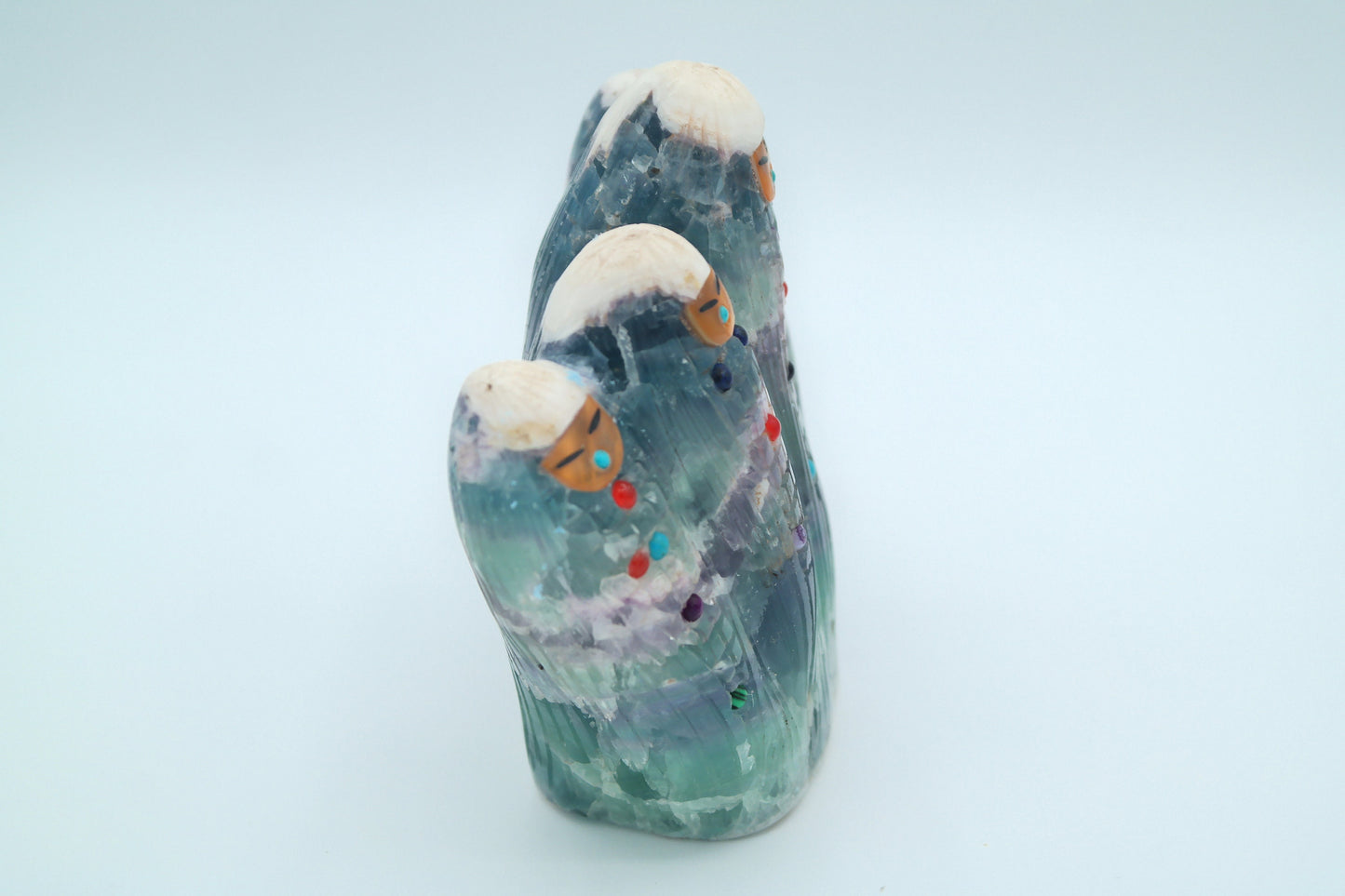 Fluorite Carving of 4 Corn Maidens