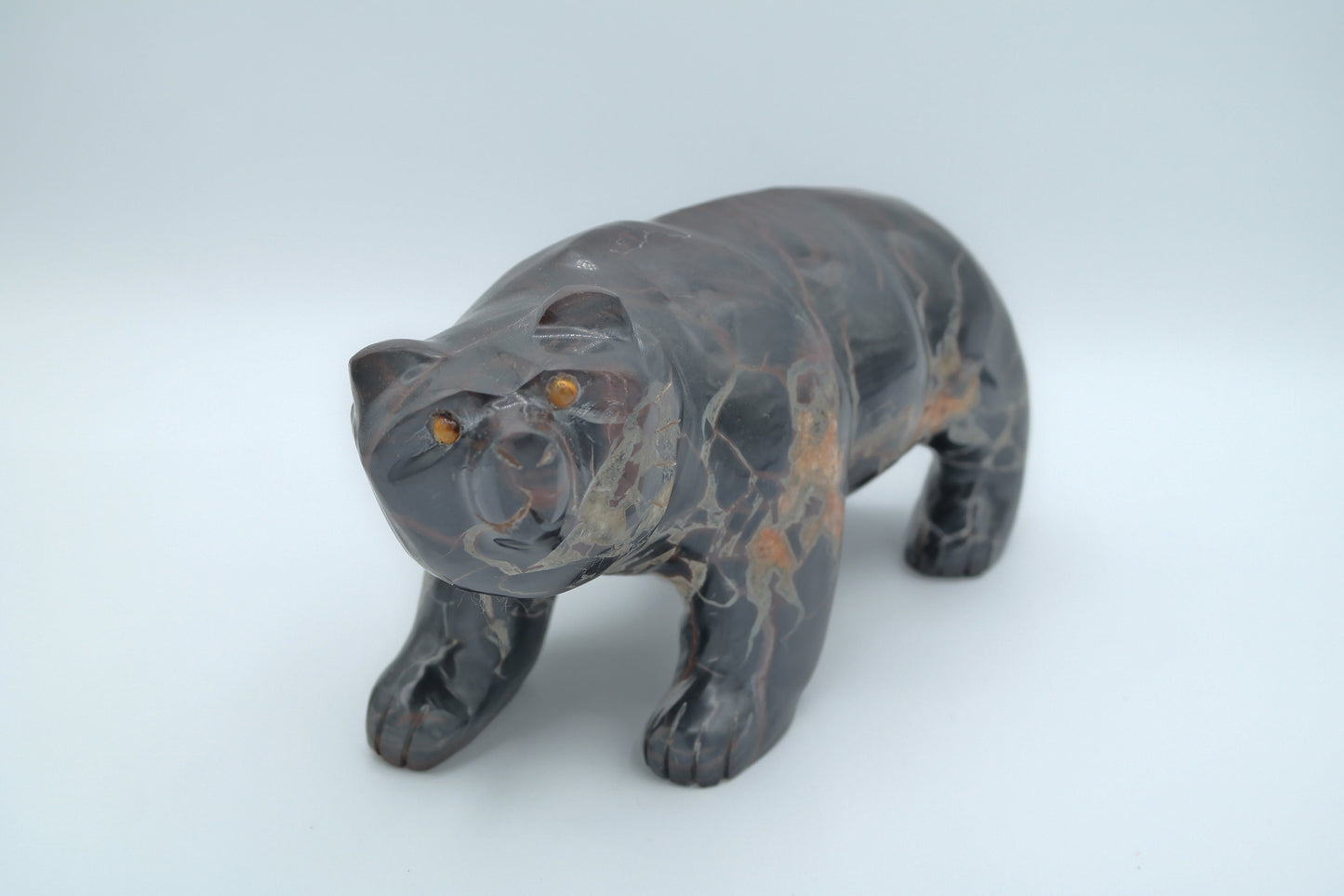 Big Septarian Bear Carving