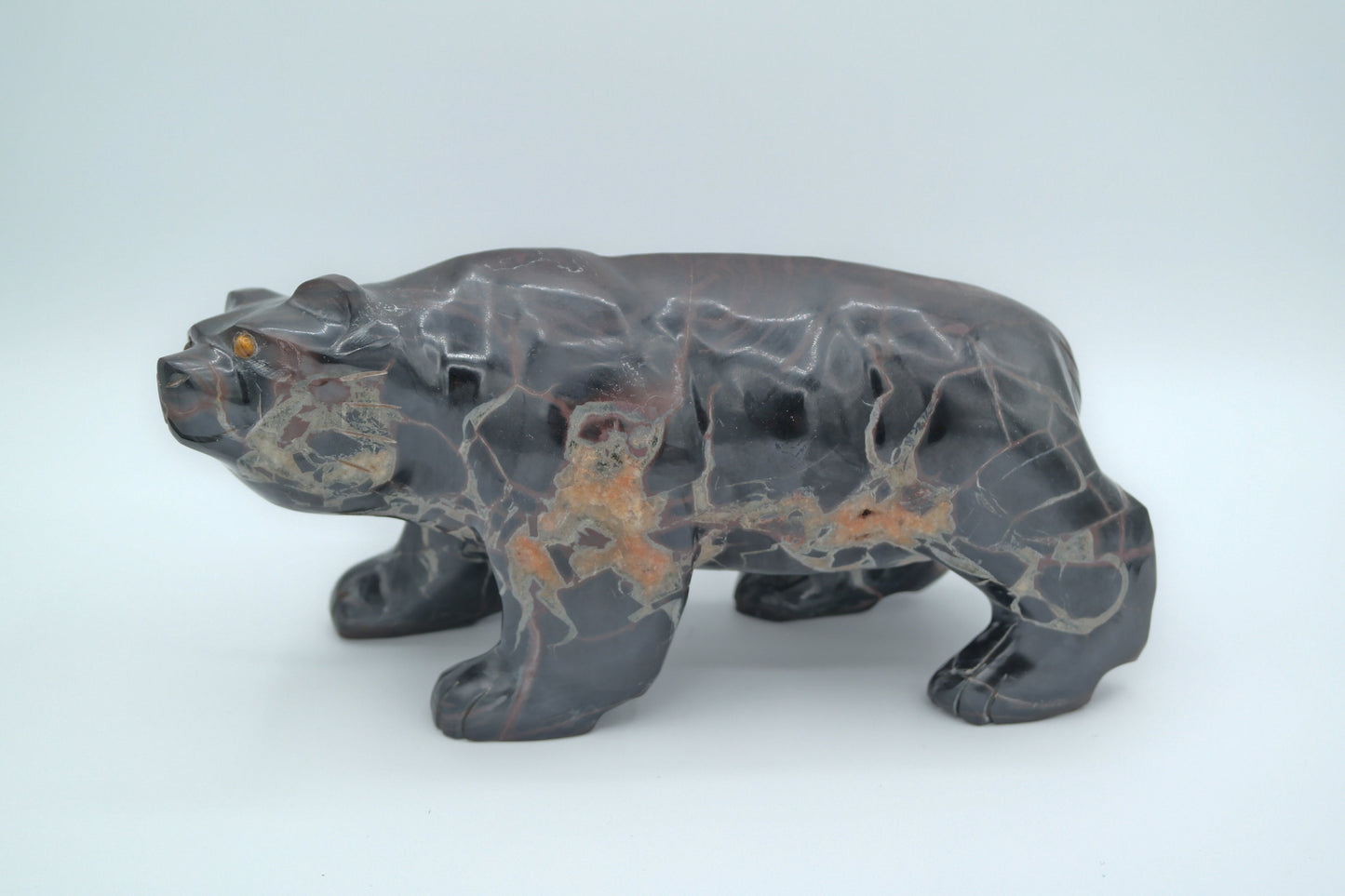 Big Septarian Bear Carving
