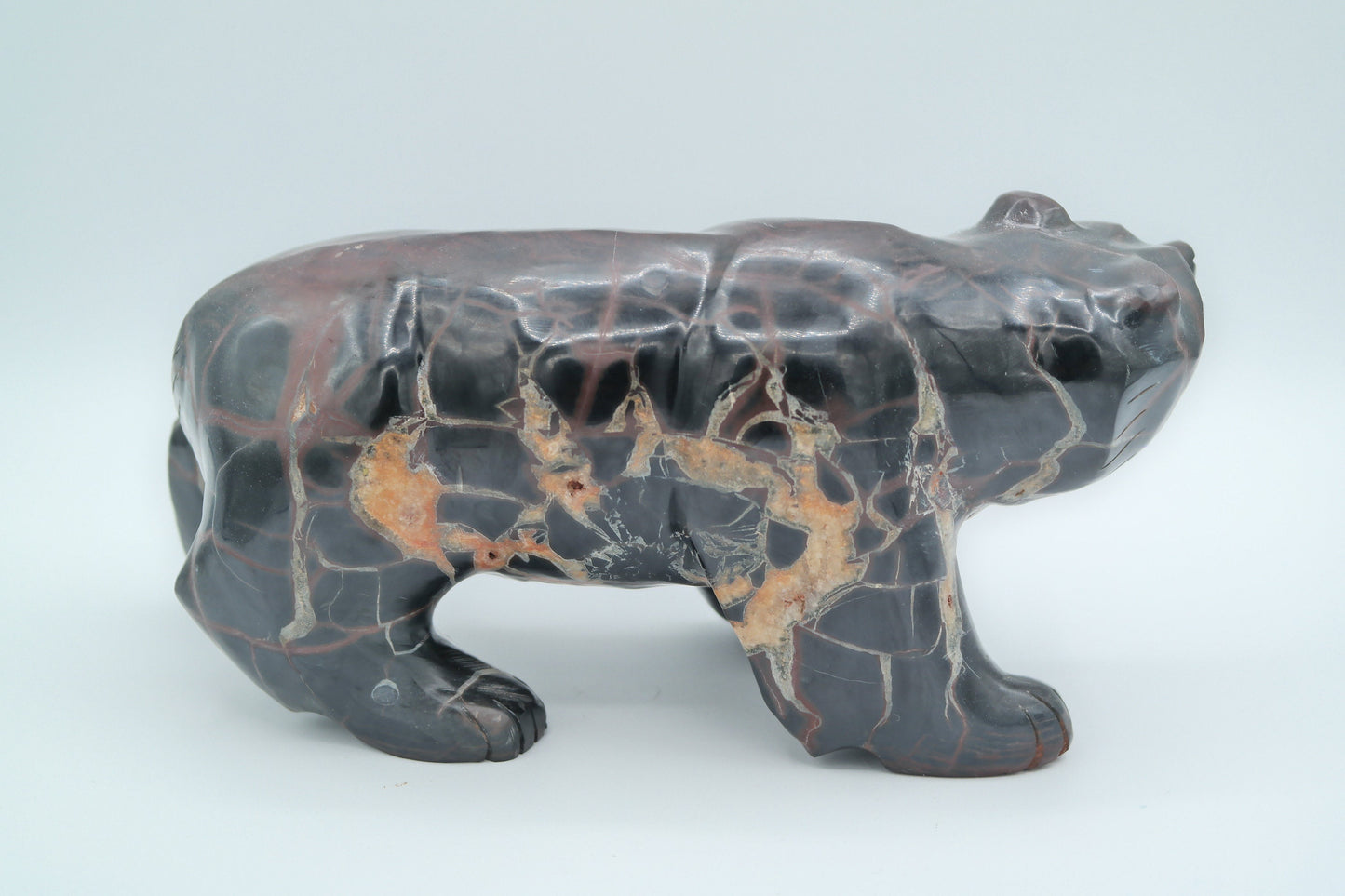 Big Septarian Bear Carving