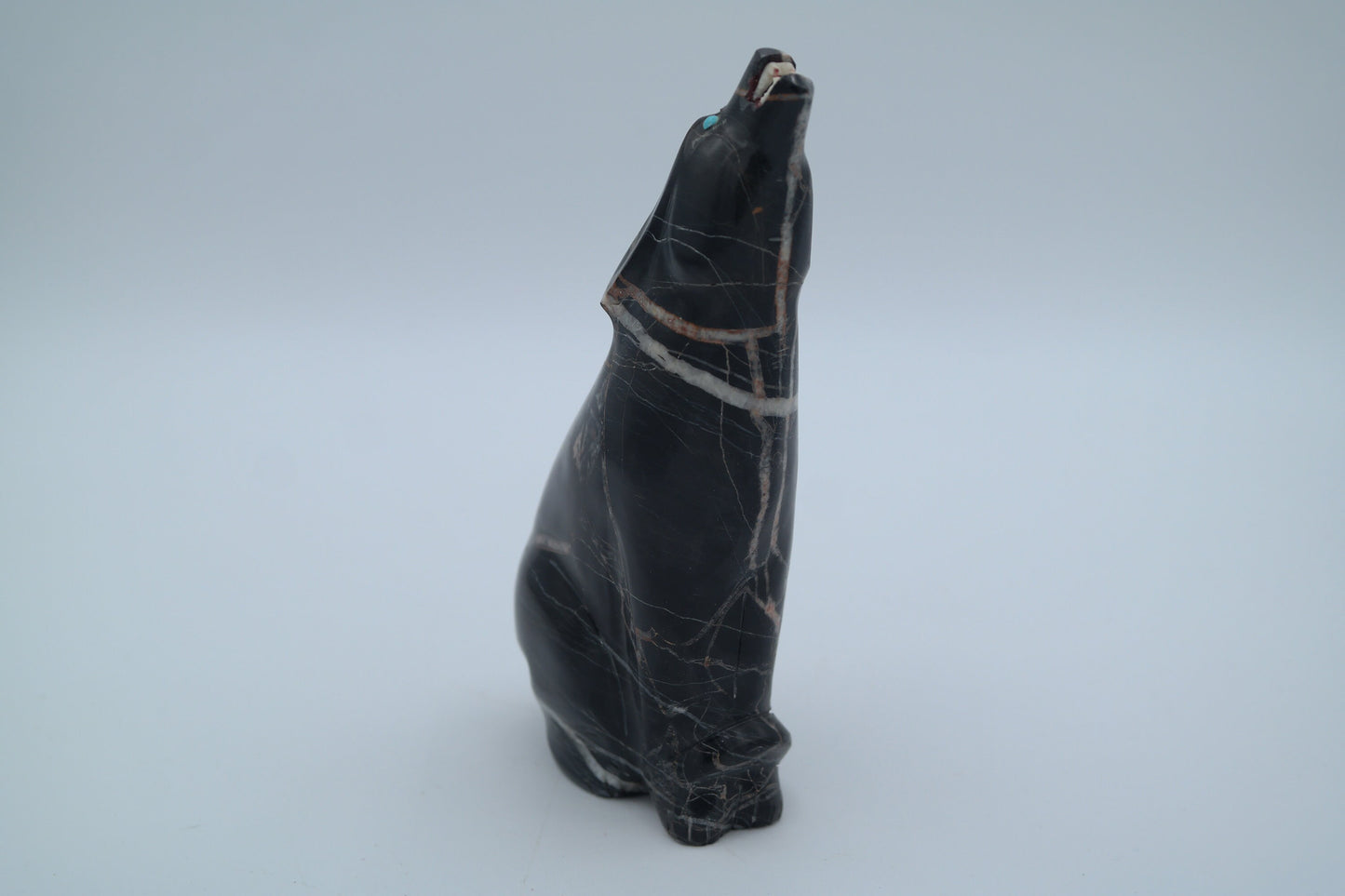 Black Jasper Wolf Carving