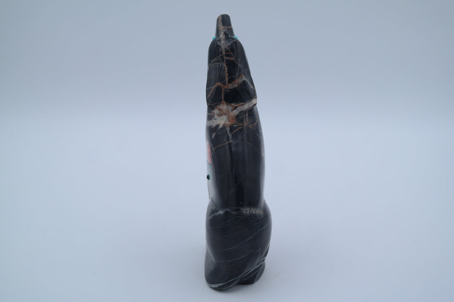Black Jasper Wolf Carving