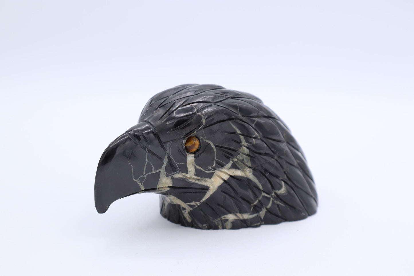 Septarian Eagle Head Carving