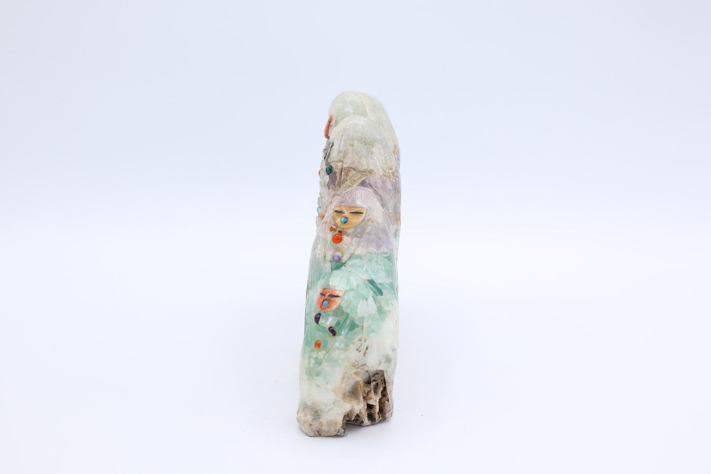 Fluorite Corn Maidens Carving