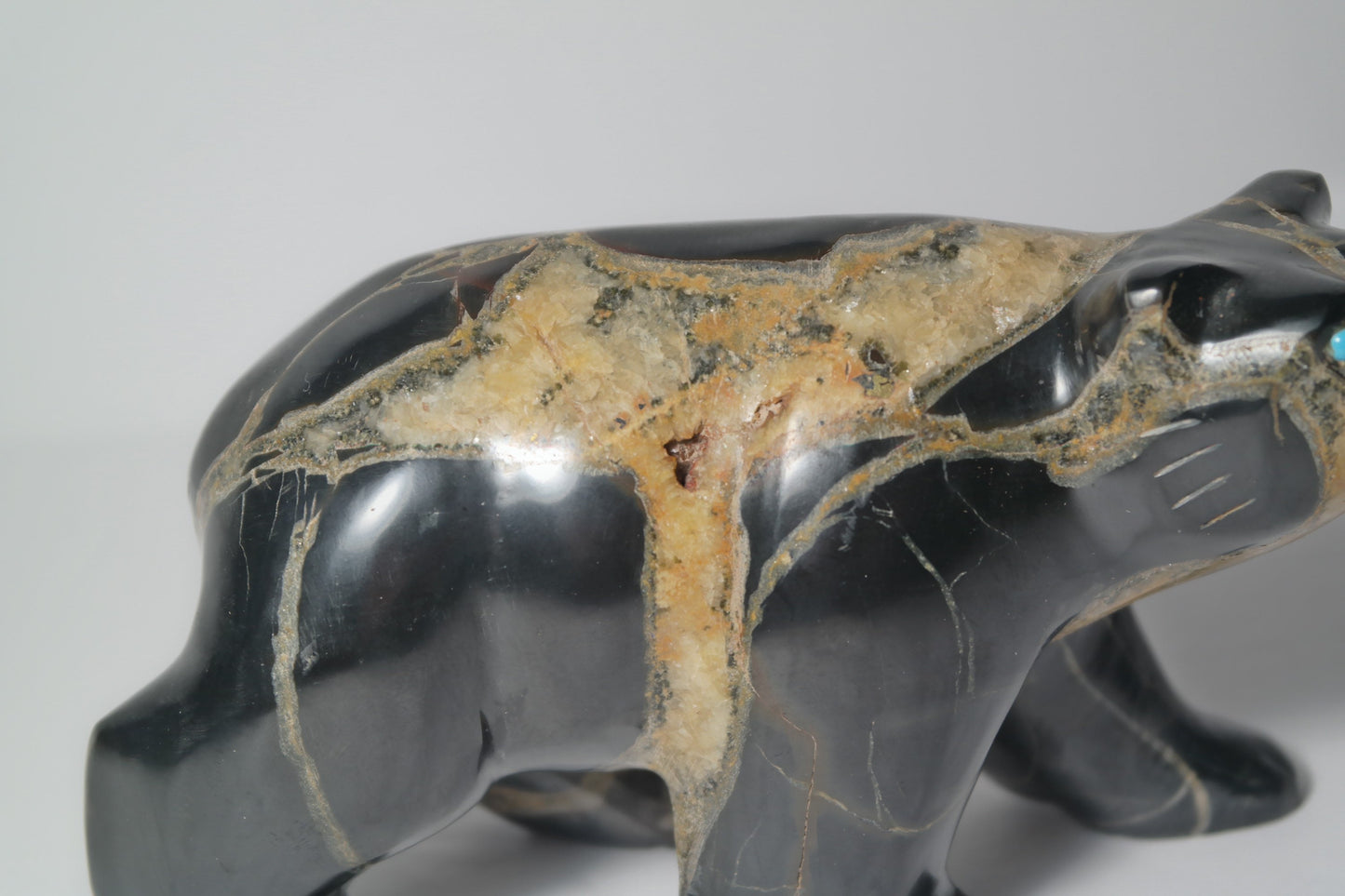 Septarian Bear Carving