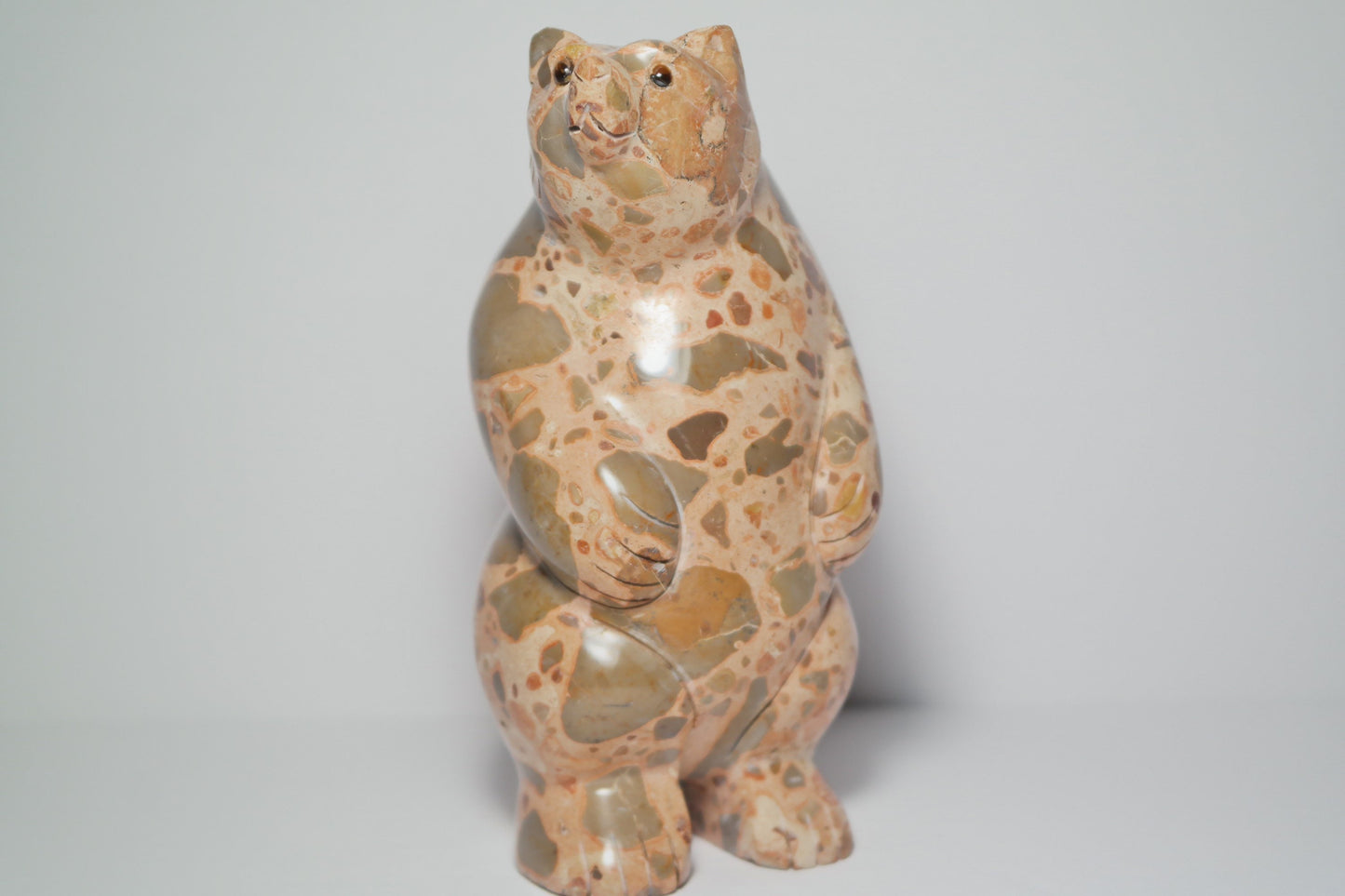 Leopard Jasper Bear Carving