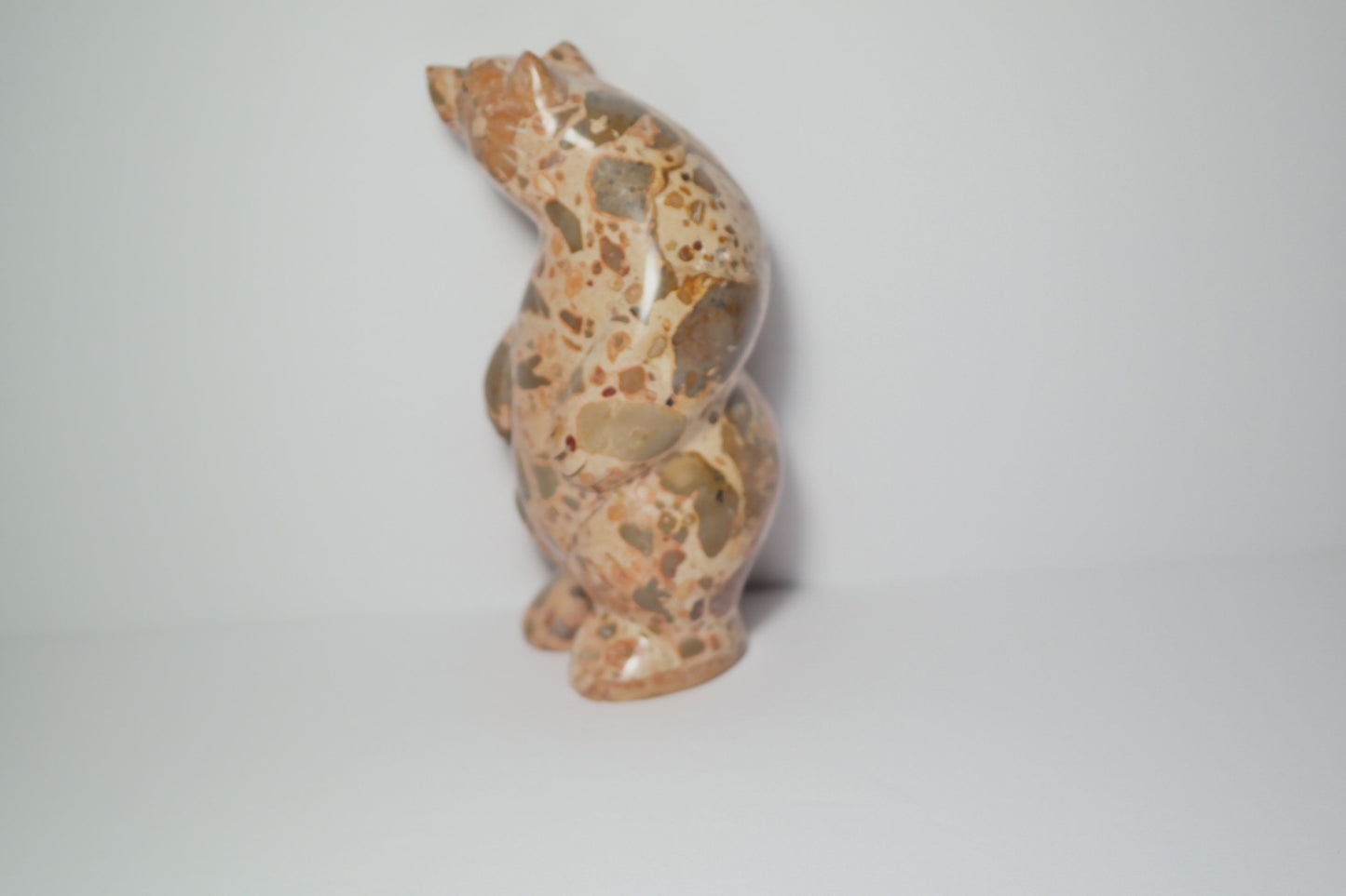 Leopard Jasper Bear Carving