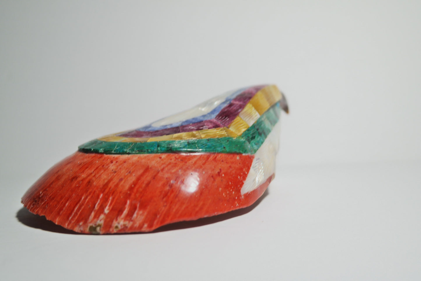 Red Spiny Oyster Shell carved into an Eagle