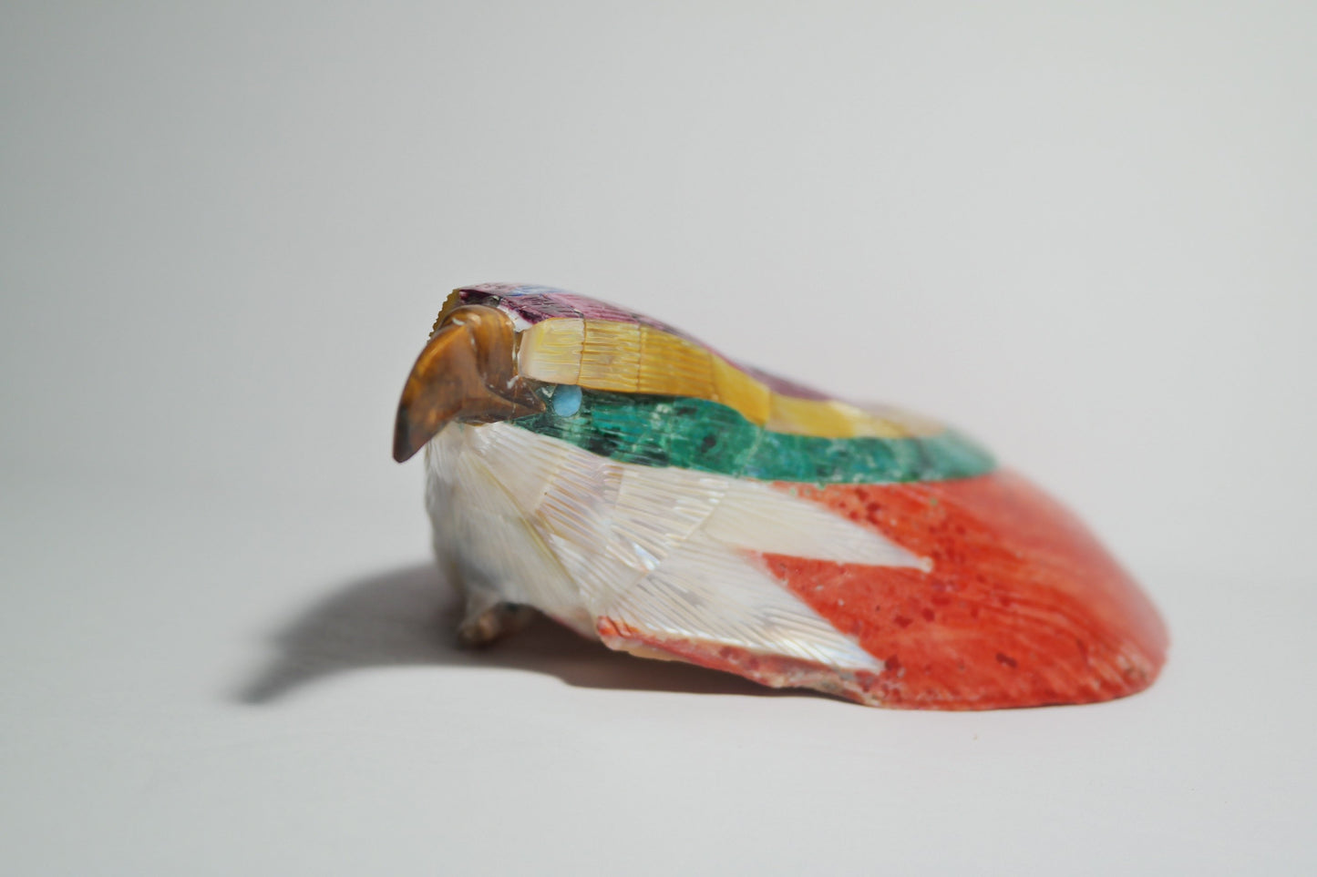 Red Spiny Oyster Shell carved into an Eagle