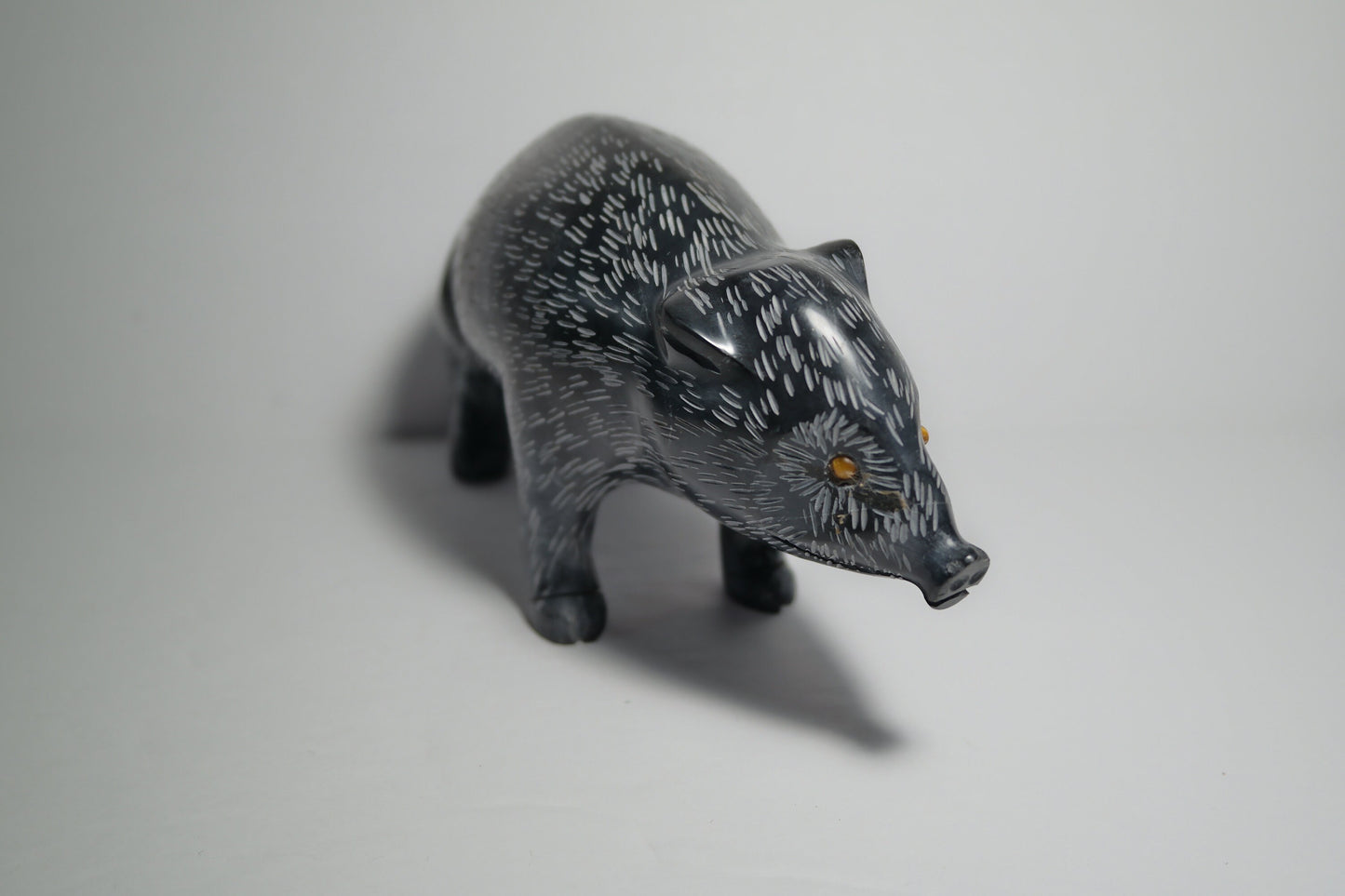 Black Onyx Javelina Carving