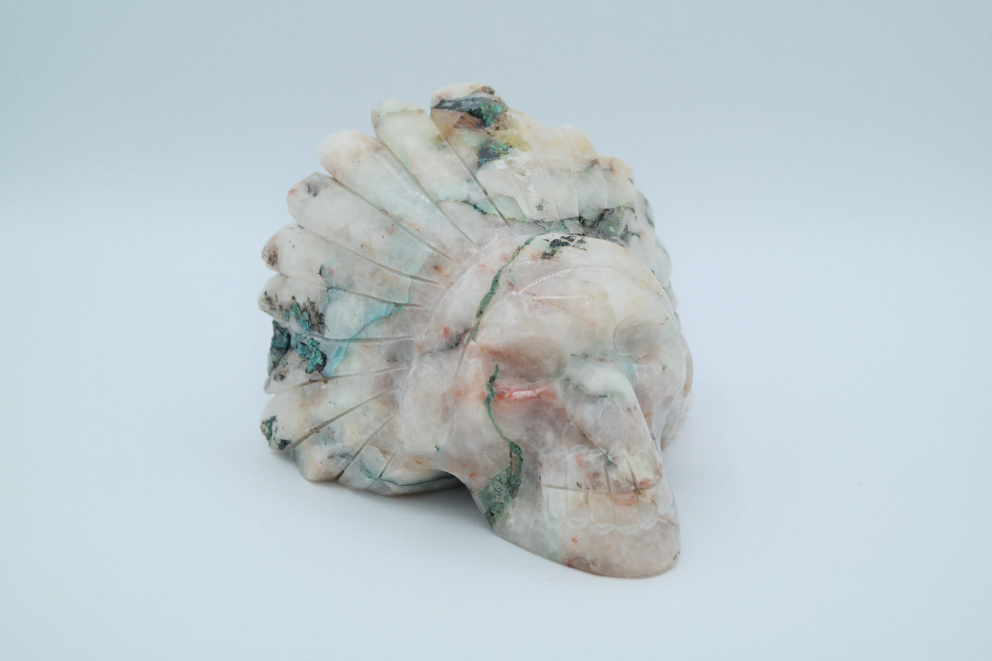 Native Skull Quartz Carving