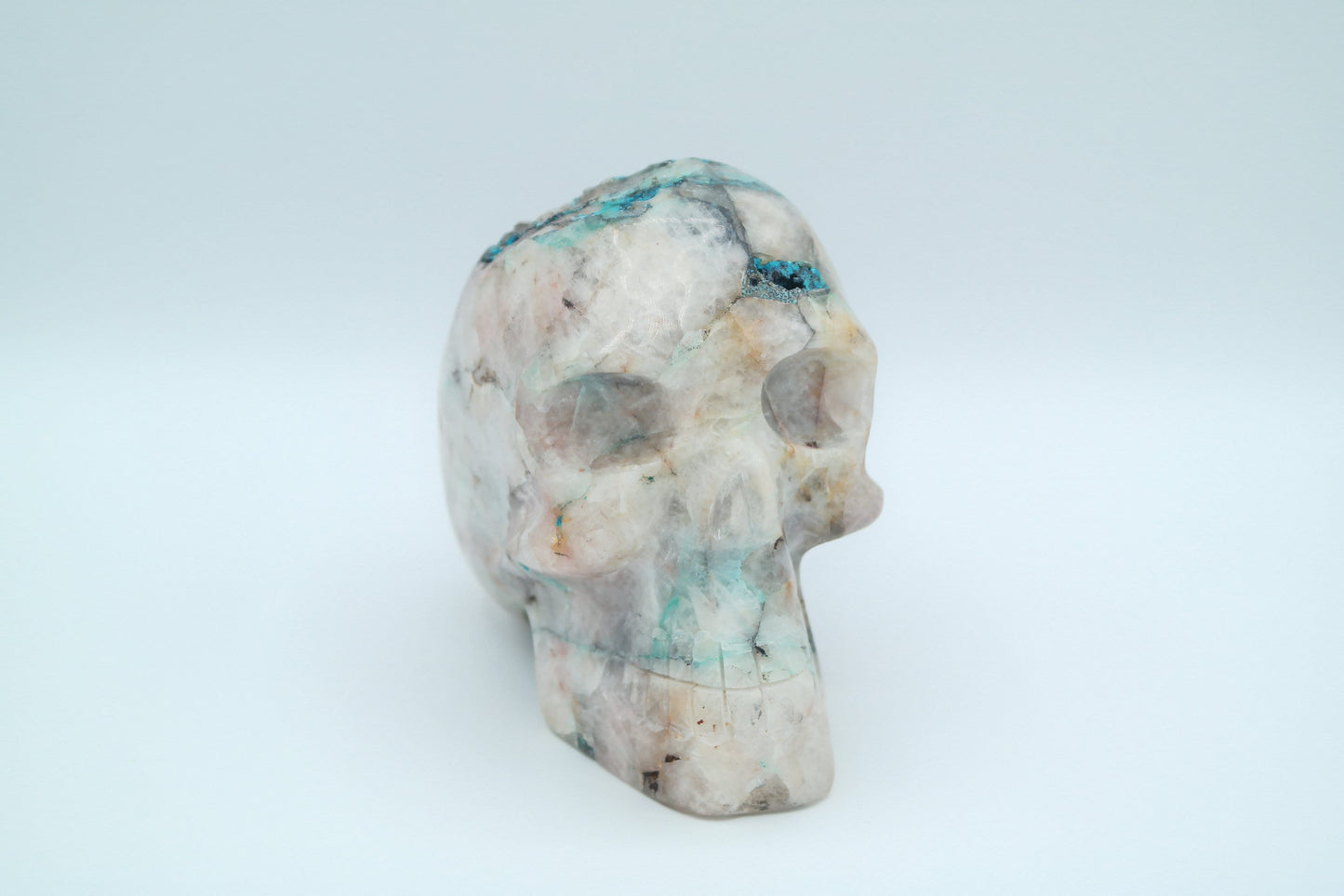 Quartz Skull Carving
