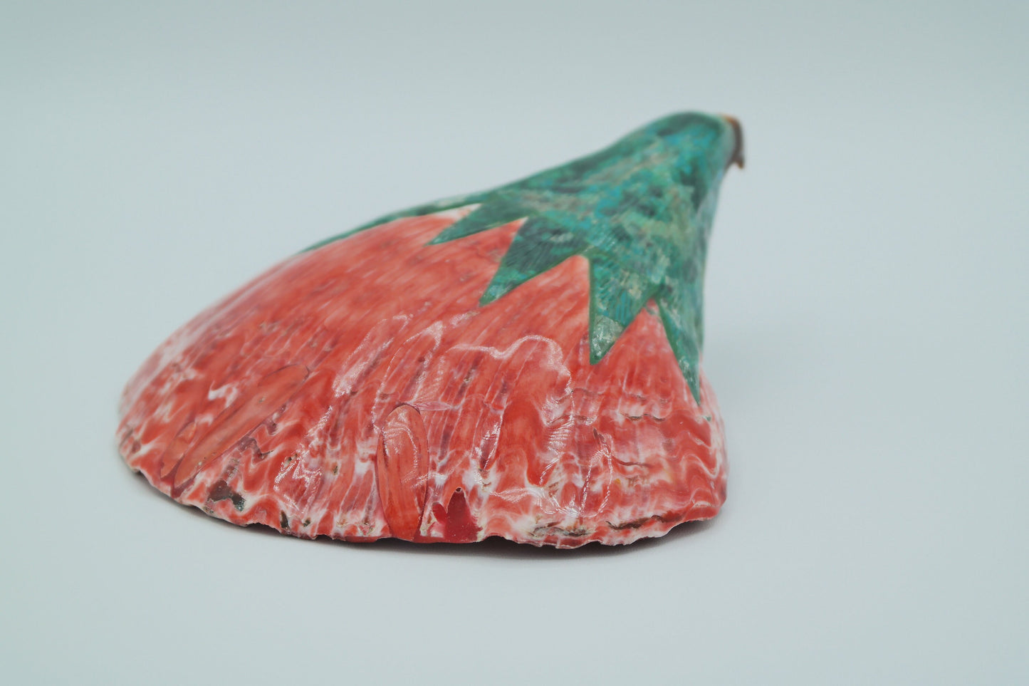 Red Spiny Oyster Shell & Turquoise Eagle Carving