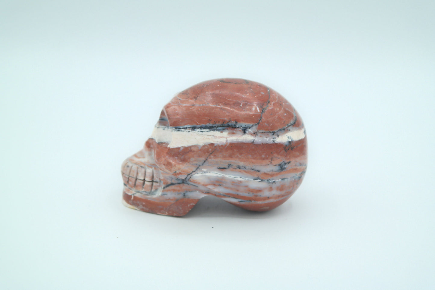 Pink Andean Opal Skull Carving