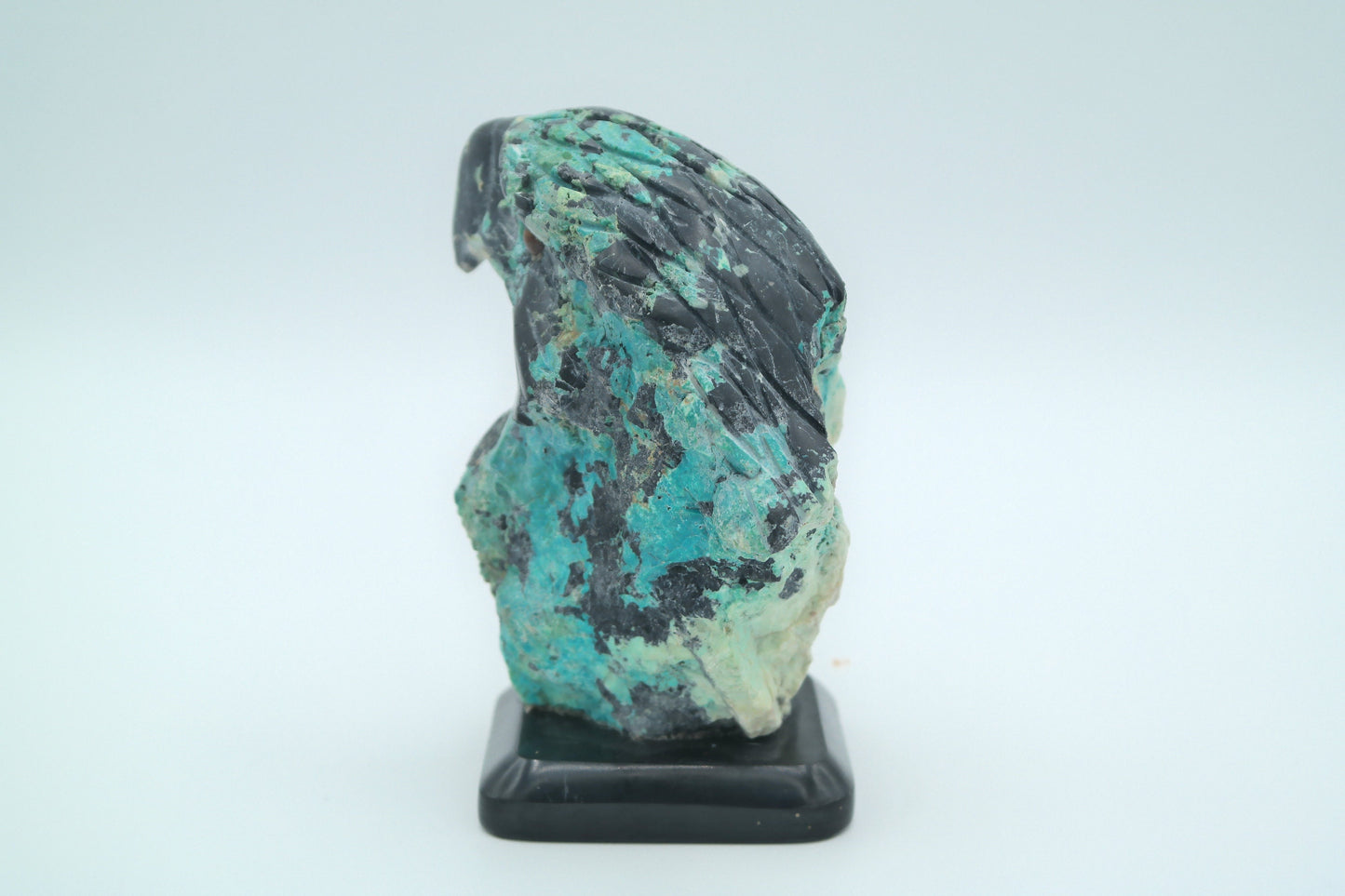 Black Onyx & Turquoise Eagle Head Carving
