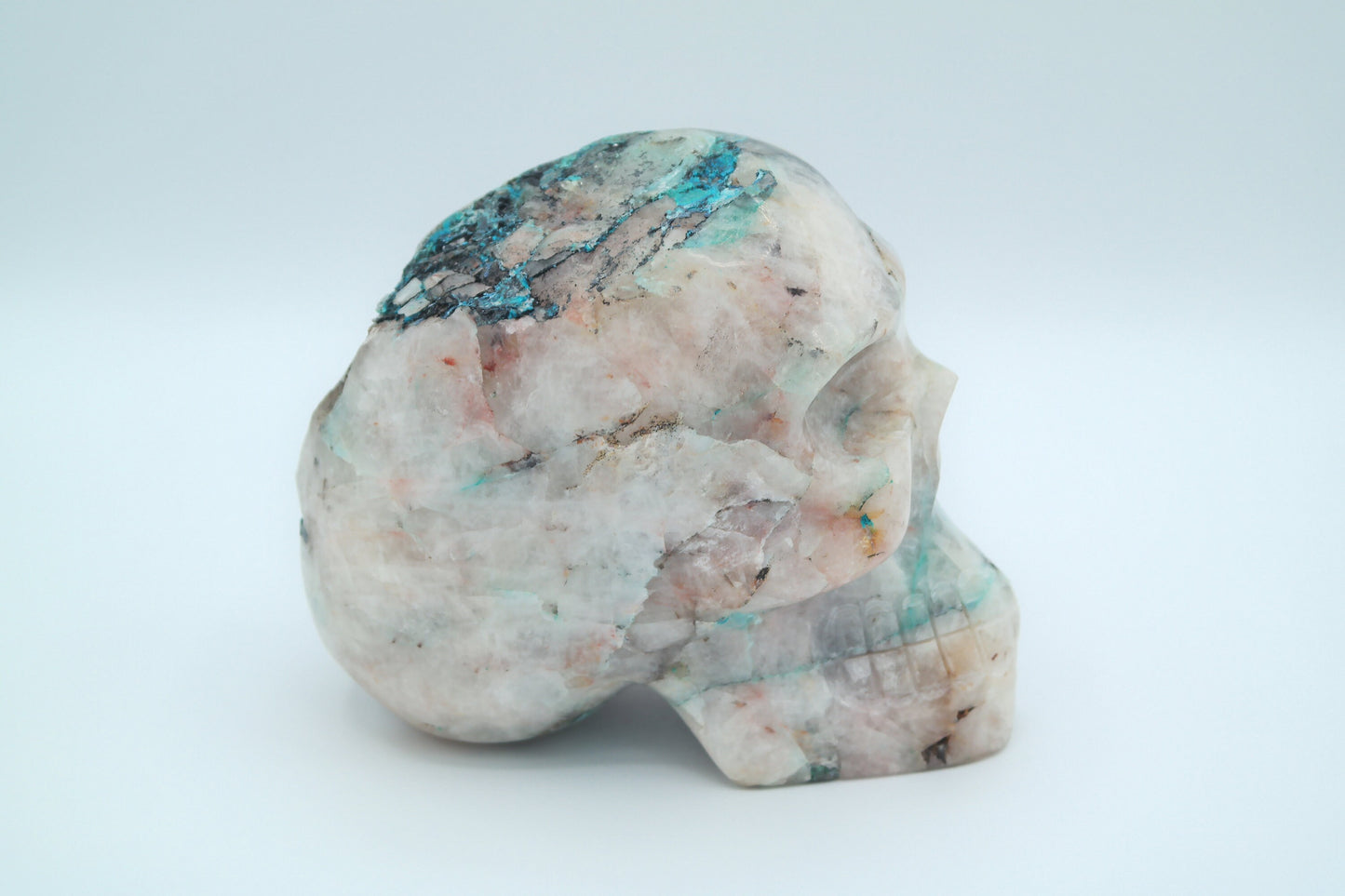 Quartz Skull Carving
