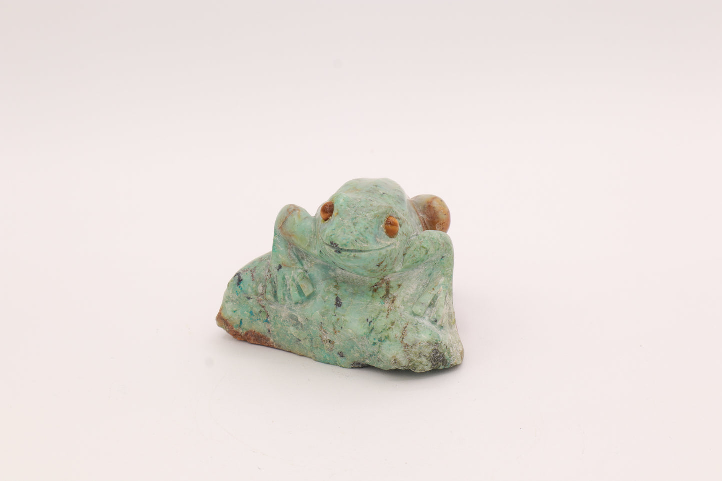 Turquoise Frog Carving