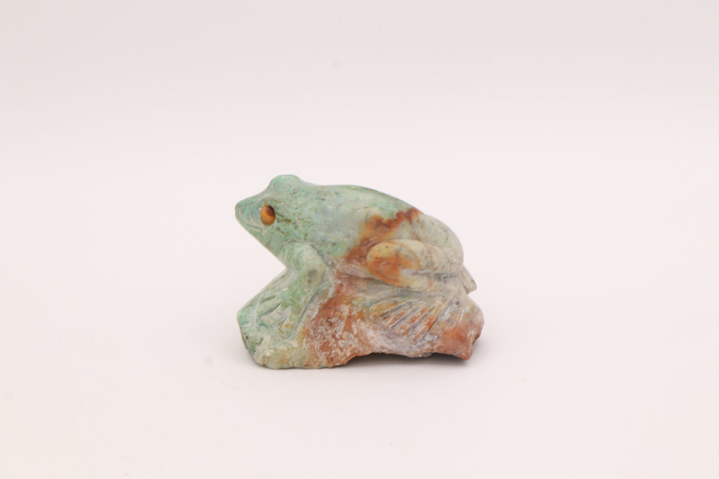 Turquoise Frog Carving