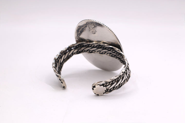 Bumblebee Jasper Sterling Silver Cuff Bracelet