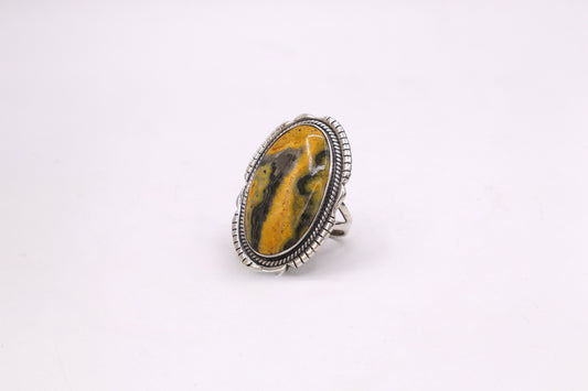 Bumblebee Jasper Sterling Silver Ring