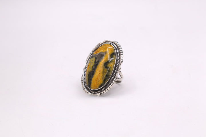 Bumblebee Jasper Sterling Silver Ring