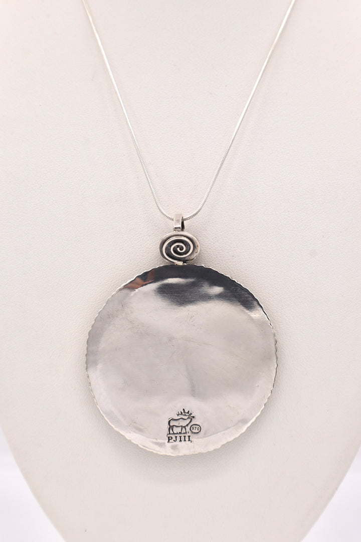 Bumblebee Jasper Sterling Silver Pendant