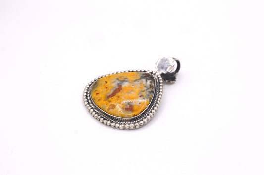 Bumblebee Jasper Sterling Silver Pendant