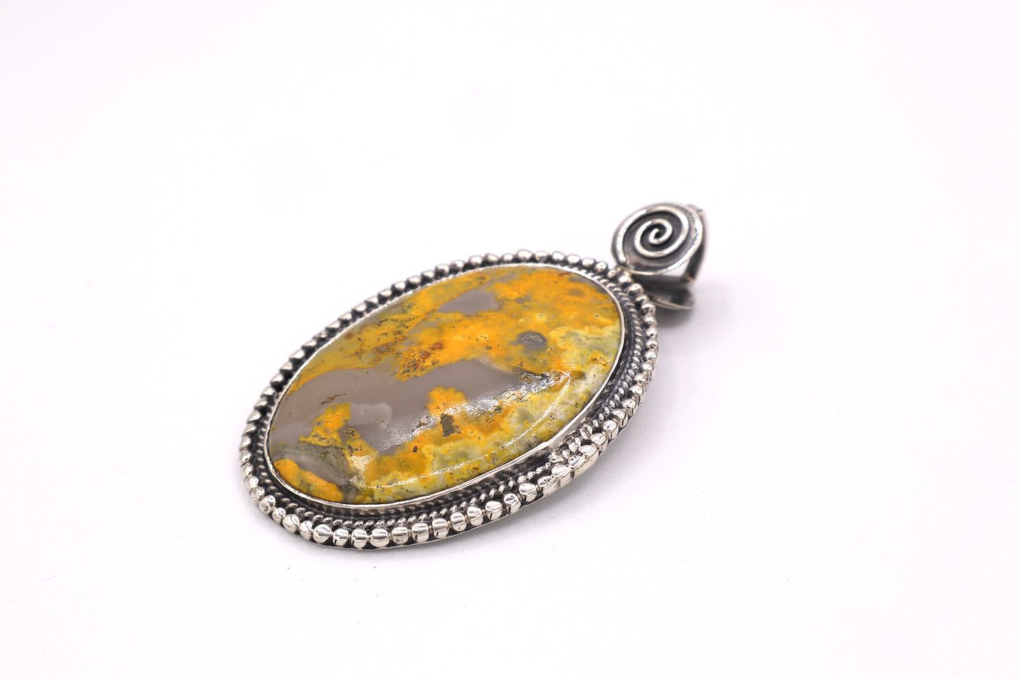Bumblebee Jasper Sterling Silver Pendant