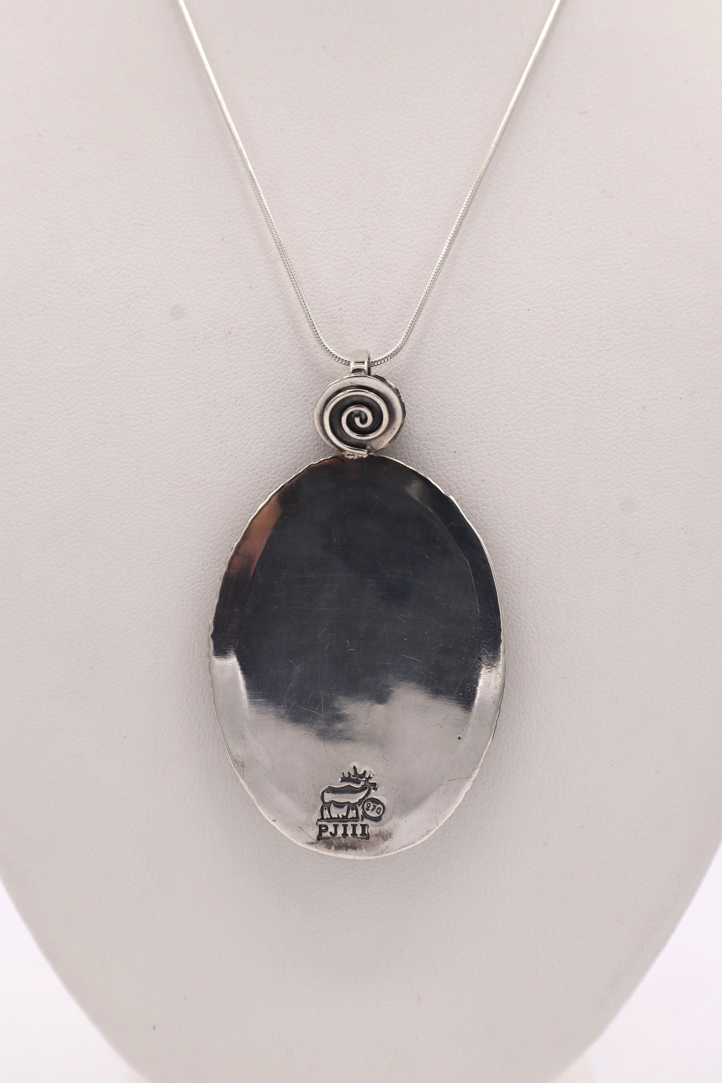 Bumblebee Jasper Sterling Silver Pendant